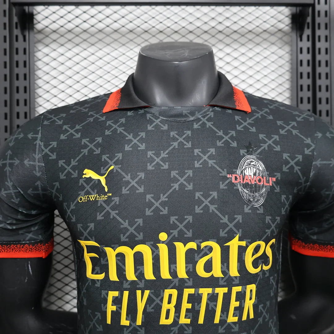 AC Milan x Off White Fourth Black Kit 24/25