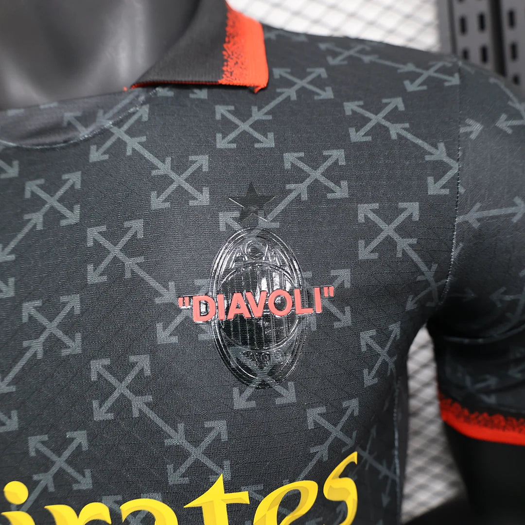 AC Milan x Off White Fourth Black Kit 24/25
