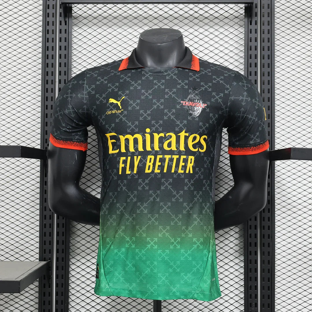AC Milan x Off White Fourth Black Kit 24/25